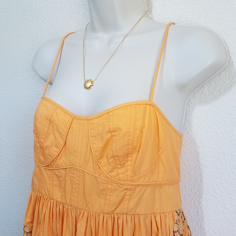 Ulla Johnson Mariza Poplin Midi Dress in Papaya - Picture 4 of 14